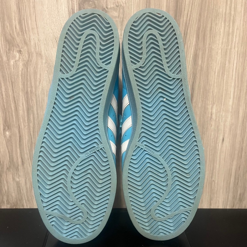 Adidas Pro Model Men Basketball Shoes Size 9 Baby Blue White Shell Toe Sneakers - Picture 10 of 11